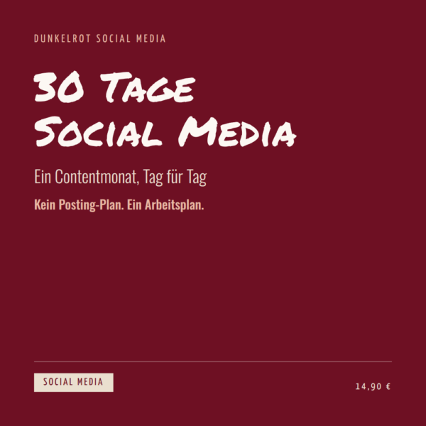 30 Tage Social Media