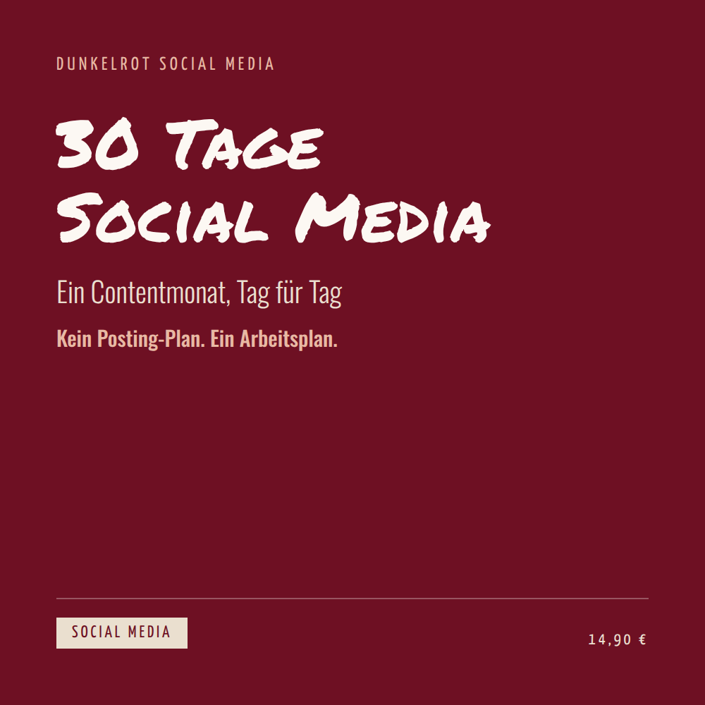30 Tage Social Media