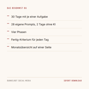 30 Tage Social Media